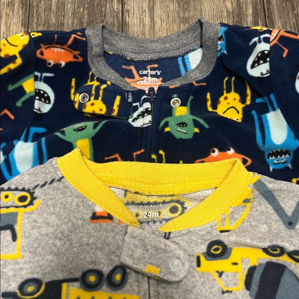 Carters toddler boys footed fleece pajamas size 24 Months - Picture 4 of 4